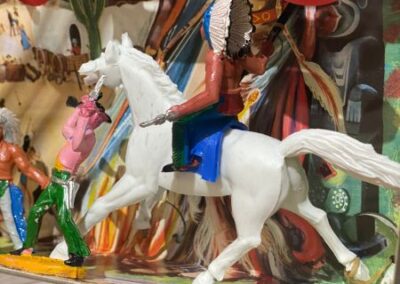 Caravana del Oeste con Indios y Vaqueros - Colección Juguetes museo